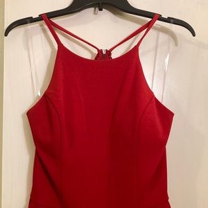 Speechless red Romper with pockets!